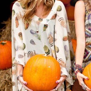 Show Me Your MuMu Feather Print Dress Size Medium